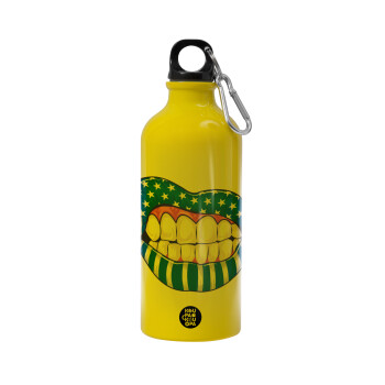 Ελληνική σημαία lips, Water bottle 600ml