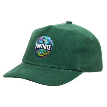 Fortnite land, Children's Baseball Cap, 100% Cotton Drill, GREEN (COTTON, CHILDREN'S, ONE SIZE)