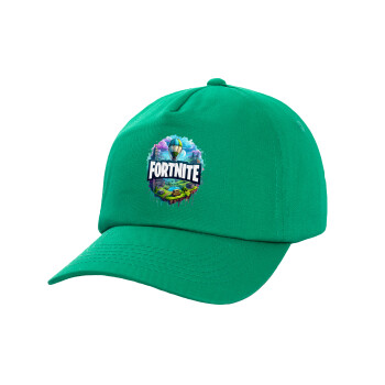 Fortnite land, Καπέλο Ενηλίκων Baseball, 100% Βαμβακερό,  Πράσινο (ΒΑΜΒΑΚΕΡΟ, ΕΝΗΛΙΚΩΝ, UNISEX, ONE SIZE)