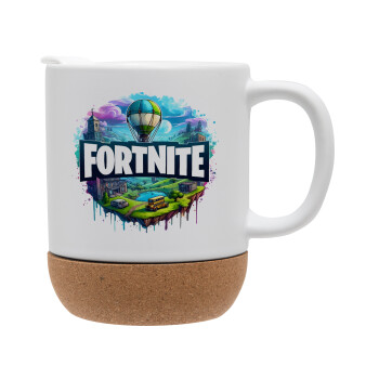 Fortnite land, Ceramic coffee mug Cork (MAT), 330ml (1pcs)