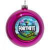 Purple Christmas tree ornament bauble 8cm