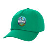 Adult Baseball Cap, 100% Cotton, Green (COTTON, ADULT, UNISEX, ONE SIZE)