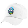 Children's Baseball Cap, 100% Cotton Twill, White (COTTON, CHILDREN'S, UNISEX, ONE SIZE)