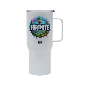 Fortnite land, Tumbler με καπάκι, διπλού τοιχώματος (θερμό) 750L