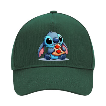 Stitch Pizza, Adult Ultimate Hat GREEN, (100% COTTON DRILL, ADULT, UNISEX, ONE SIZE)