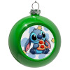 Green Christmas tree ornament bauble 8cm