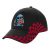 Adult Cap RACING Ultimate Black/Red, (100% COTTON DRILL, ADULT, UNISEX, ONE SIZE)