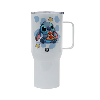 Stitch Pizza, Tumbler με καπάκι, διπλού τοιχώματος (θερμό) 750L