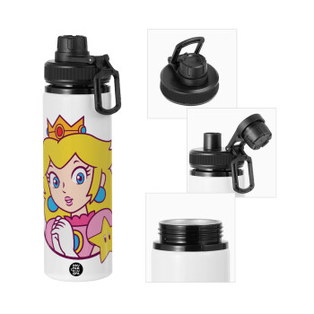 Princess Peach, Metal water bottle with safety cap, aluminum 850ml