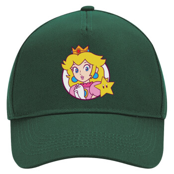 Princess Peach, Adult Ultimate Hat GREEN, (100% COTTON DRILL, ADULT, UNISEX, ONE SIZE)