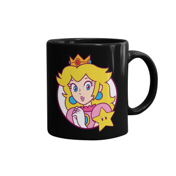 Princess Peach, Κούπα Μαύρη, κεραμική, 330ml