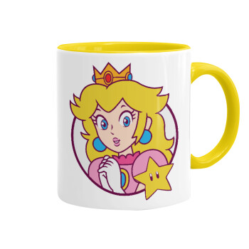 Princess Peach, Mug colored yellow, ceramic, 330ml