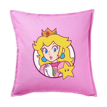 Princess Peach, Sofa cushion Pink 50x50cm includes filling