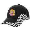 Adult Ultimate BLACK RACING Cap, (100% COTTON DRILL, ADULT, UNISEX, ONE SIZE)