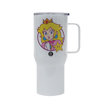 Princess Peach, Mega Stainless steel Tumbler with lid, double wall 750L