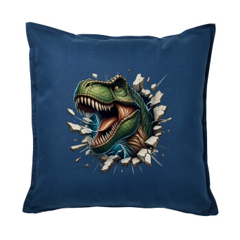 Dinosaur break wall, Sofa cushion Blue 50x50cm includes filling