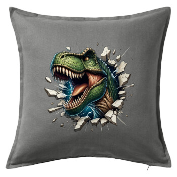 Dinosaur break wall, Sofa cushion Grey 50x50cm includes filling