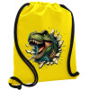 Backpack pouch GYMBAG Yellow, with pocket (40x48cm) & thick cords