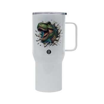 Dinosaur break wall, Mega Stainless steel Tumbler with lid, double wall 750L