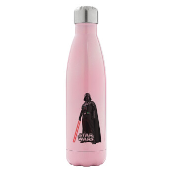 Darth vader, Metal mug thermos Pink Iridiscent (Stainless steel), double wall, 500ml