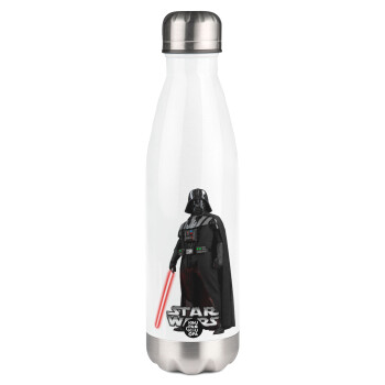 Darth vader, Metal mug thermos White (Stainless steel), double wall, 500ml