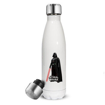 Darth vader, Metal mug thermos White (Stainless steel), double wall, 500ml
