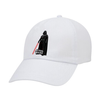 Darth vader, Adult Baseball Cap White 5-panel (POLYESTER, ADULT, UNISEX, ONE SIZE)