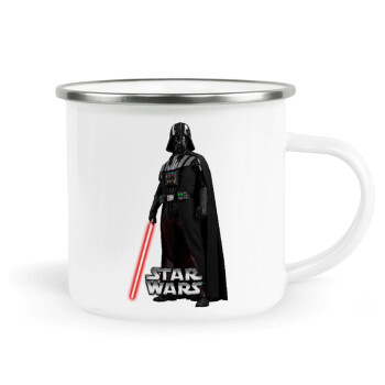 Darth vader, Metallic enamel cup white 360ml