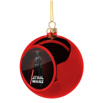 Darth vader, Christmas tree ball Red 8cm