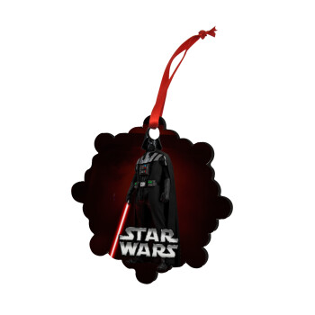 Darth vader, Christmas ornament snowflake wooden 7.5cm