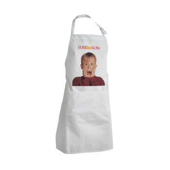 Μόνος στο σπίτι Kevin McCallister Shocked, Adult Chef Apron (with sliders and 2 pockets)