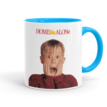 Μόνος στο σπίτι Kevin McCallister Shocked, Mug colored light blue, ceramic, 330ml