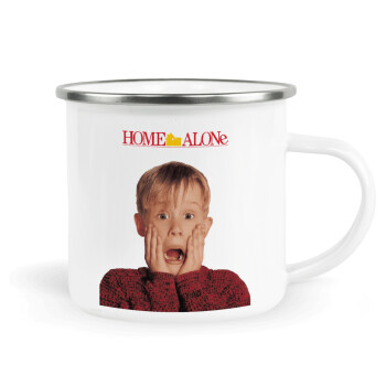 Μόνος στο σπίτι Kevin McCallister Shocked, Metallic enamel cup white 360ml