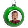 Green Christmas tree ornament bauble 8cm