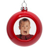 Red Christmas tree ornament bauble 8cm