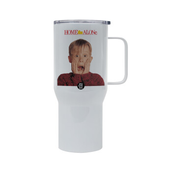 Μόνος στο σπίτι Kevin McCallister Shocked, Mega Stainless steel Tumbler with lid, double wall 750L