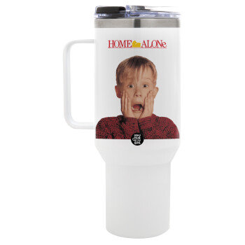 Μόνος στο σπίτι Kevin McCallister Shocked, Mega Stainless steel Tumbler with lid, double wall 1,2L