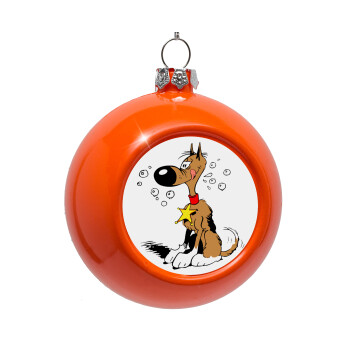 Rantanplan, Orange Christmas tree ornament bauble 8cm