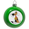 Green Christmas tree ornament bauble 8cm