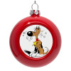 Red Christmas tree ornament bauble 8cm