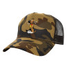 Adult Structured Trucker Hat, with Mesh, (Camouflage) Army (100% COTTON, ADULT, UNISEX, ONE SIZE)