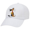 Adult Baseball Cap White 5-panel (POLYESTER, ADULT, UNISEX, ONE SIZE)