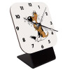 Quartz Wooden table clock with hands (10cm)