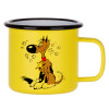 Metallic enamel MATT Yellow cup 360ml