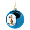 Blue Christmas tree ball ornament 8cm