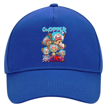 Chopper One Piece, Ultimate Adult Hat BLUE, (100% COTTON DRILL, ADULT, UNISEX, ONE SIZE)