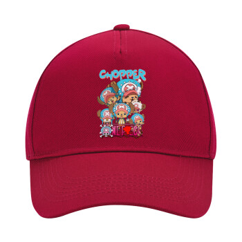 Chopper One Piece, Adult Ultimate Hat RED, (100% COTTON DRILL, ADULT, UNISEX, ONE SIZE)