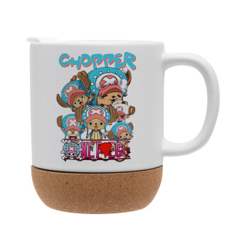 Chopper One Piece, Κούπα, κεραμική με βάση φελού και καπάκι (ΜΑΤ), 330ml (1 τεμάχιο)