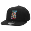 Καπέλο Ενηλίκων Flat Snapback Μαύρο, (POLYESTER, ΕΝΗΛΙΚΩΝ, UNISEX, ONE SIZE)