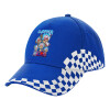 Adult Ultimate BLUE RACING Cap, (100% COTTON DRILL, ADULT, UNISEX, ONE SIZE)